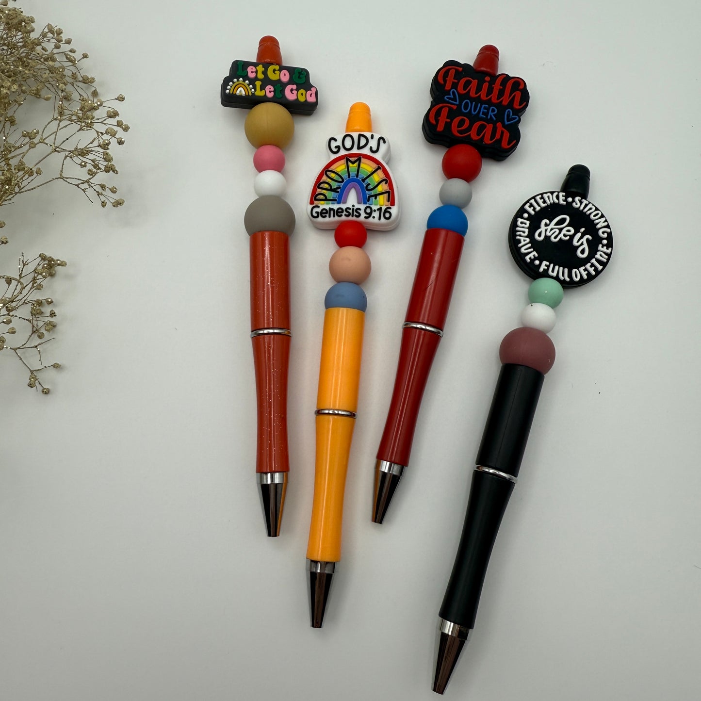 Silicone Beaded Pens